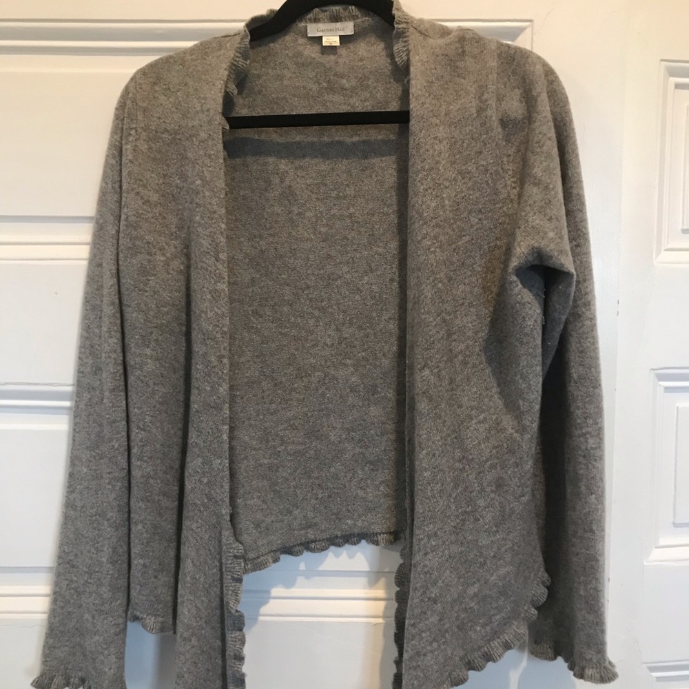 Gray cashmere cardigan